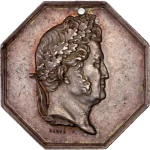 Buste lauré de Louis Philippe Ier à droite.