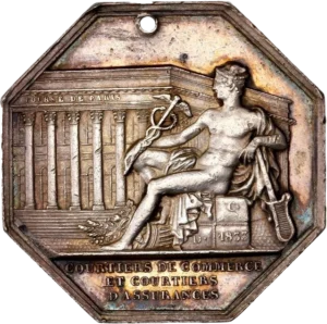 Vue du Palais Brongniart de Paris.