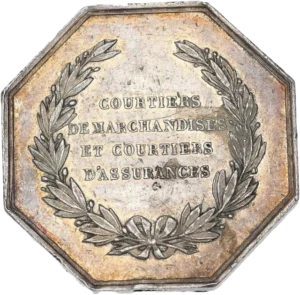 inscription dans une couronne de lauriers.