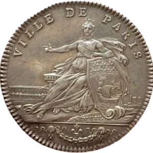 Armes de J. Camus couronnées et supportées par un lion.