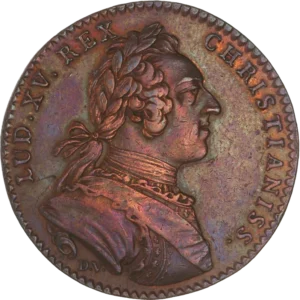 Buste de Louis XV à droite.