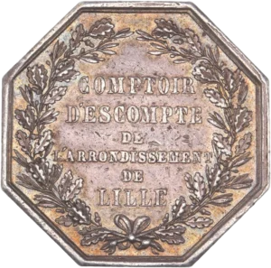 Inscription en six lignes dans une couronne de chêne.