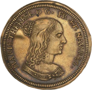 Buste de Marie Thérèse à droite.