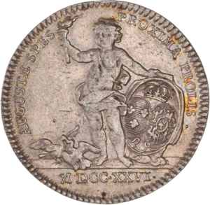 Bustes affrontés de Louis XV et de Marie Leszczynska.