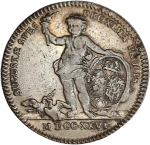 Bustes affrontés de Louis XV et de Marie Leszczynska.