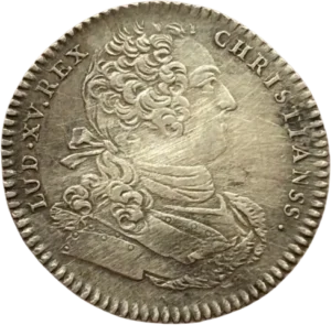 Buste lauré du Roi Louis XV à droite.