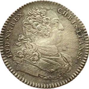 Buste lauré du Roi Louis XV à droite.