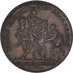 Buste du Roi Louis XV à droite.