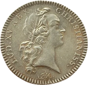 Buste lauré du Roi Louis XV à droite.