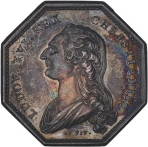 Buste du Roi Louis XVI à gauche.