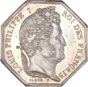 Tête de Louis Philippe Ier à droite.