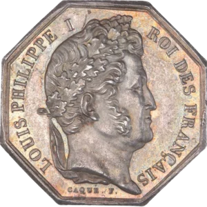 Tête de Louis Philippe Ier à droite.