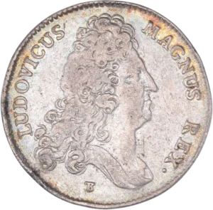 Buste de Louis XIV à droite.