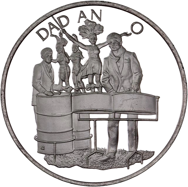 Lot de 5 jetons en argent représentant des paysages du monde.Fabriqués à l'initiative des Nations Unies.Frappe en Belle épreuve (proof).