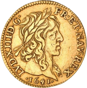 Tête laurée de Louis XIII.