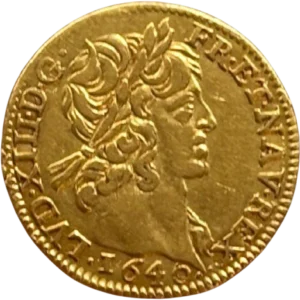 Tête laurée de Louis XIII.