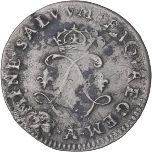 Buste de Louis XIV à droite.