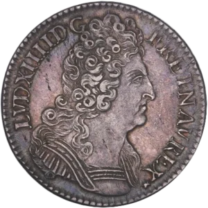 Buste de Louis XIV à droite.