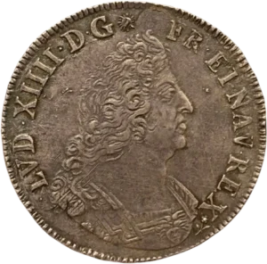 Buste de Louis XIV à droite.