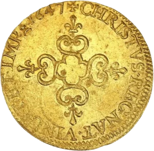 Croix anillée fleurdelisée.