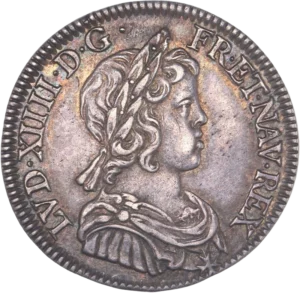 Buste de Louis XIV à droite.