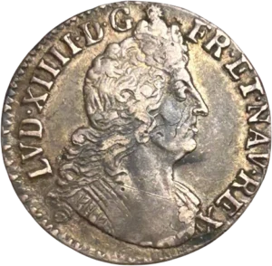 Buste de Louis XIV à droite.