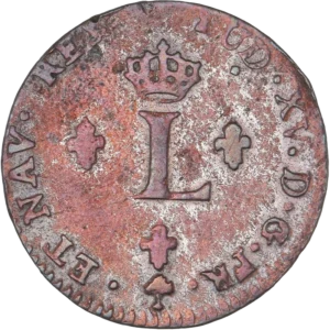 Deux L entrelacés et couronnés.