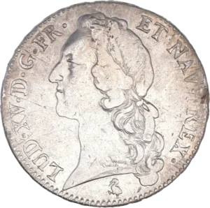 Tête de Louis XV à gauche.