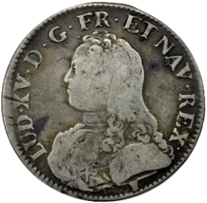 Buste du roi Louis XV à gauche.