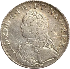 Écu de France couronné, entouré d'une couronne de laurier.