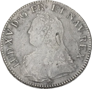 Buste du roi Louis XV à gauche.