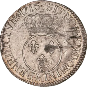 Buste drapé et cuirassé de Louis XV à droite.