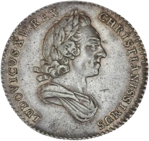 Buste de Louis XV à droite.