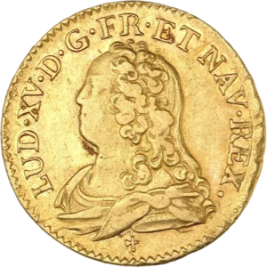 Buste de Louis XV à gauche.