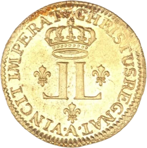 Buste laurée de Louis XV.