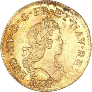 Deux L affrontés, couronnés et entourés de lis.