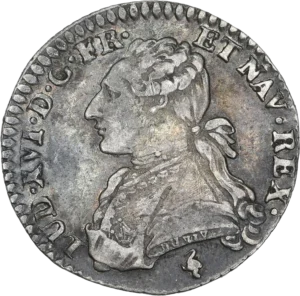 Tête du Roi Louis XVI à gauche.