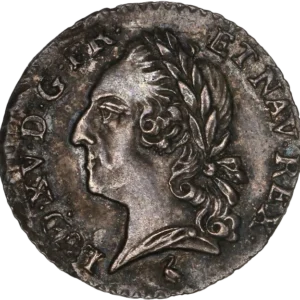 Tête du roi Louis XV laurée à gauche.