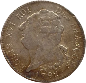 Buste de Louis XVI à gauche.