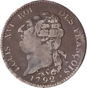 Tête de Louis XVI à gauche.