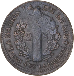 Faisceau surmonté d'un bonnet phrygien et entouré d'une couronne de chêne.