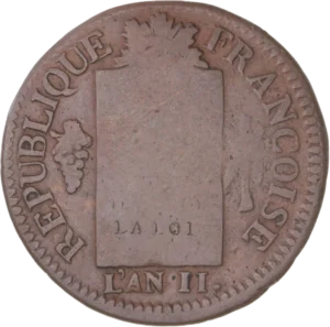 Tête de Louis XVI à gauche.