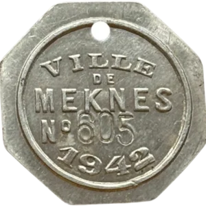 Ville de Meknes numéro 605 1942