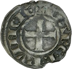 Chatel tournois surmonté de la croix provençale.