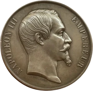 Médaille argent Exposition universelle de Paris 1855 Agriculture, industrie et beaux-arts