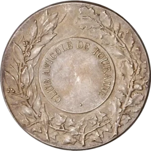 inscription dans une couronne végétale.