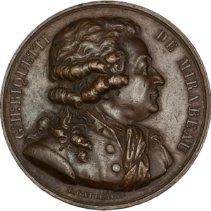 Buste d'Honoré-Gabriel Riquetti de Mirabeau à droite.