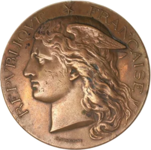 Tête de la république à gauche.