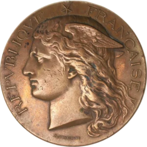 Tête de la république à gauche.