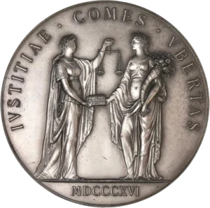 Couronne végétale composée de feuilles de chêne et de laurier